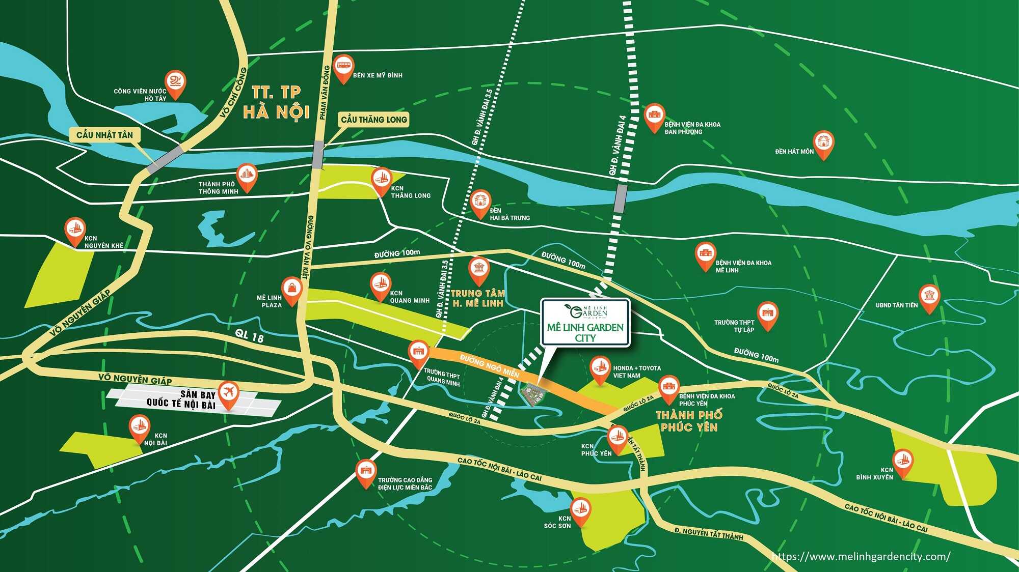 Vị trí Taseco Mê Linh – Điểm giao thoa chiến lược phía Bắc Thủ đô 14 Vị trí Taseco Mê Linh